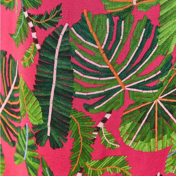 FARM RIO asymmetrical thin straps tropical inspired with front slit. - Picture 7 of 7